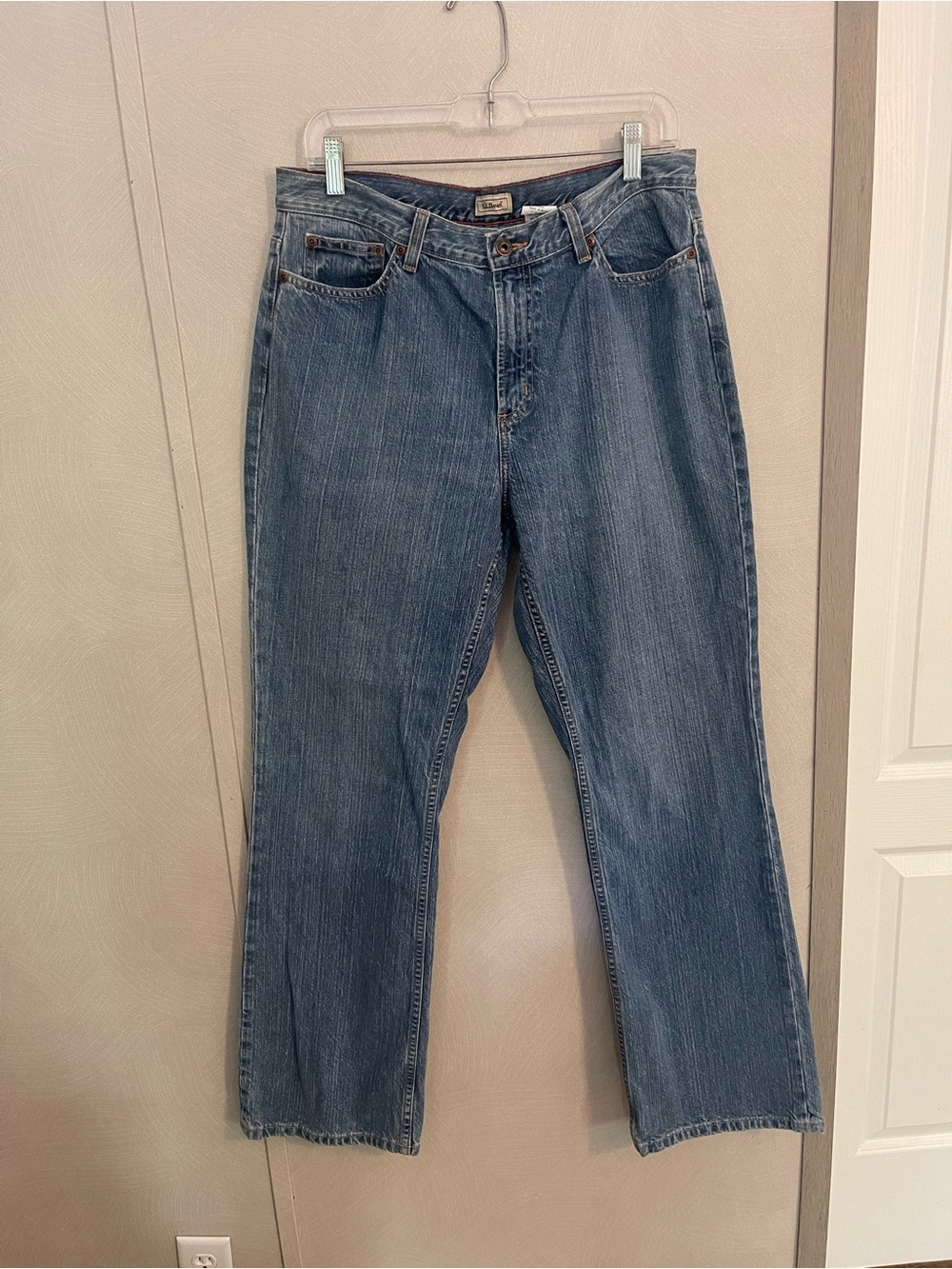 L.L. Bean Vintage Y2K Medium Wash Denim Jeans Straight Leg 100% Cotton